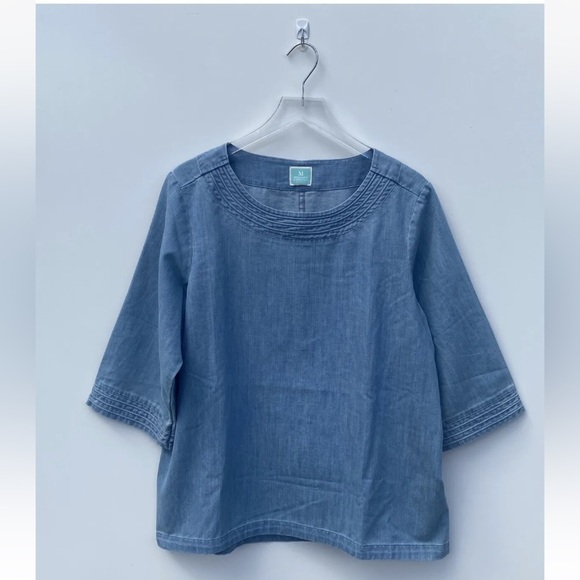 Martha‎ Stewart Everyday Tandie Trapunto Tunic Top Womens Size Large (597) - Picture 1 of 6